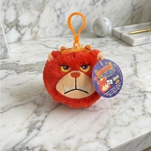 Red Angry Face Plush Keychain by hangry pets